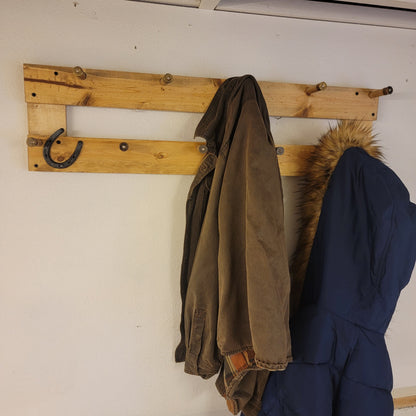 The Trail Boss: 9-Space Wall-Mounted Heritage Coat Rack