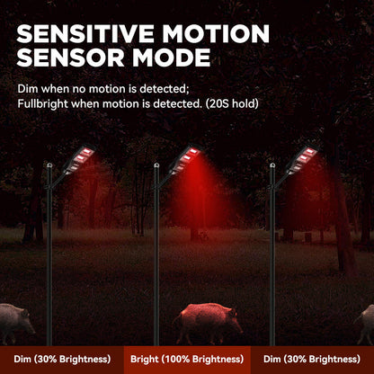 Solar Red Light for Hunting Hogs Deers