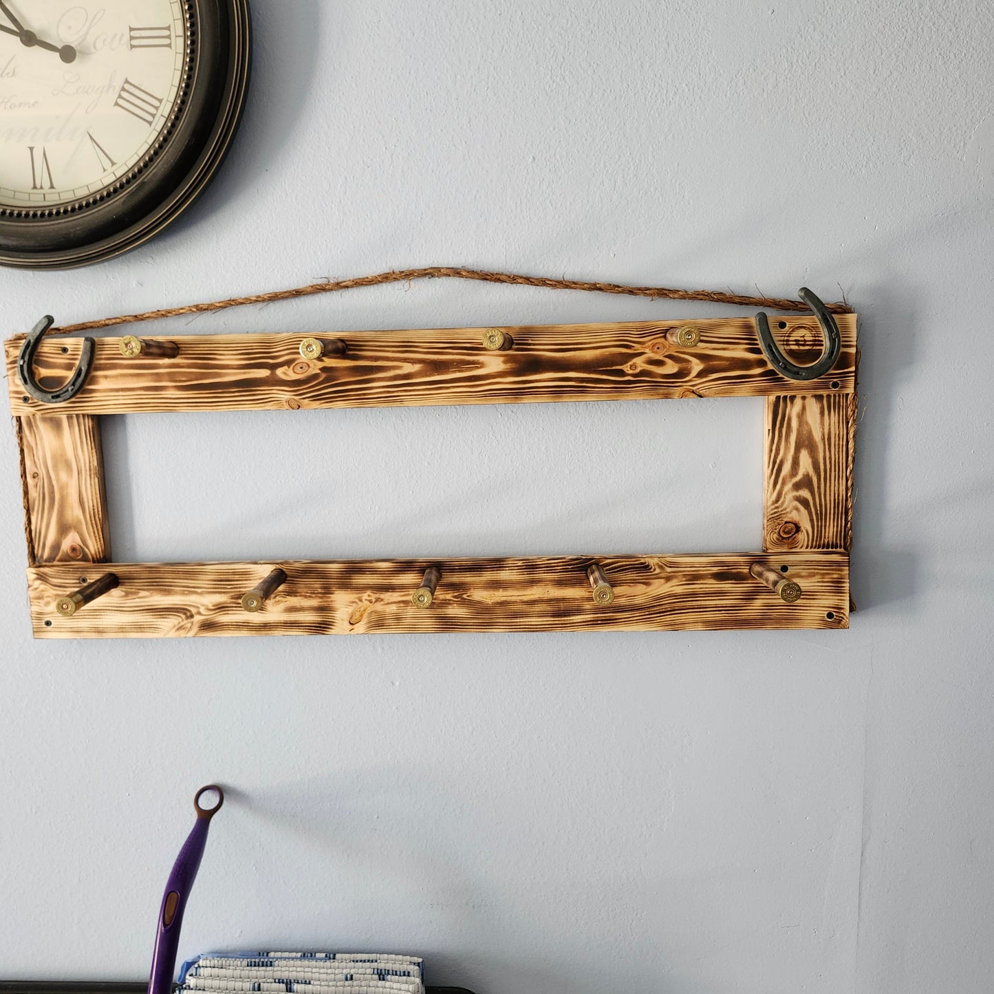 The Trail Boss: 9-Space Wall-Mounted Heritage Coat Rack