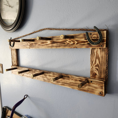 The Trail Boss: 9-Space Wall-Mounted Heritage Coat Rack