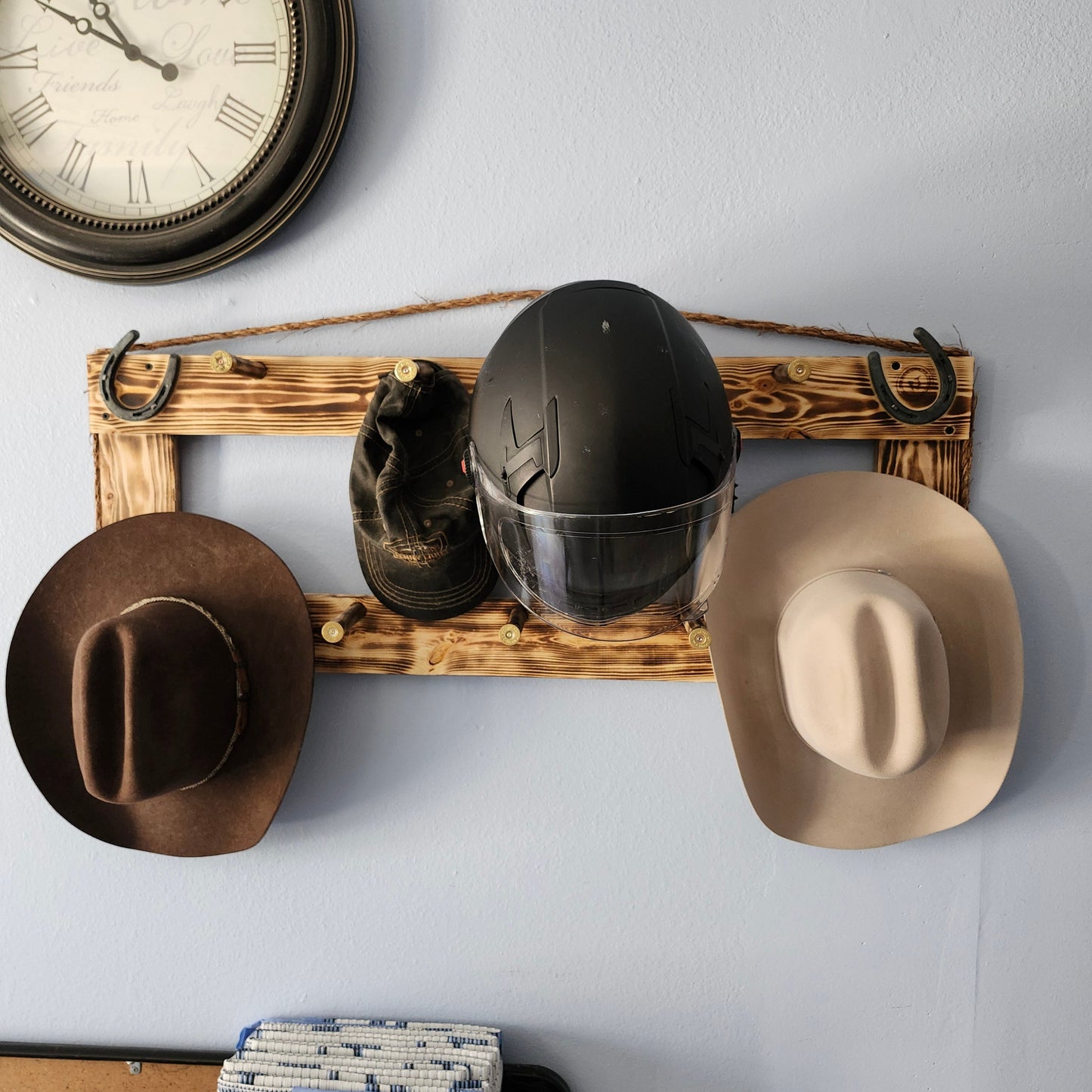 The Trail Boss: 9-Space Wall-Mounted Heritage Coat Rack