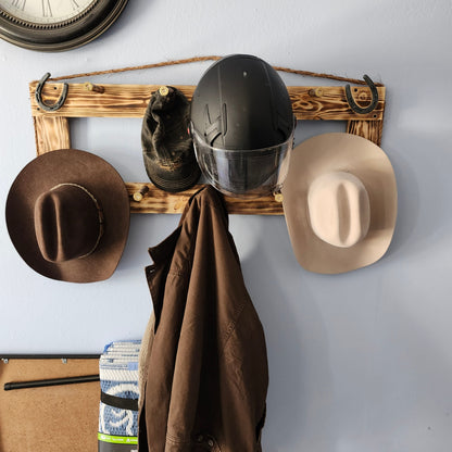 The Trail Boss: 9-Space Wall-Mounted Heritage Coat Rack