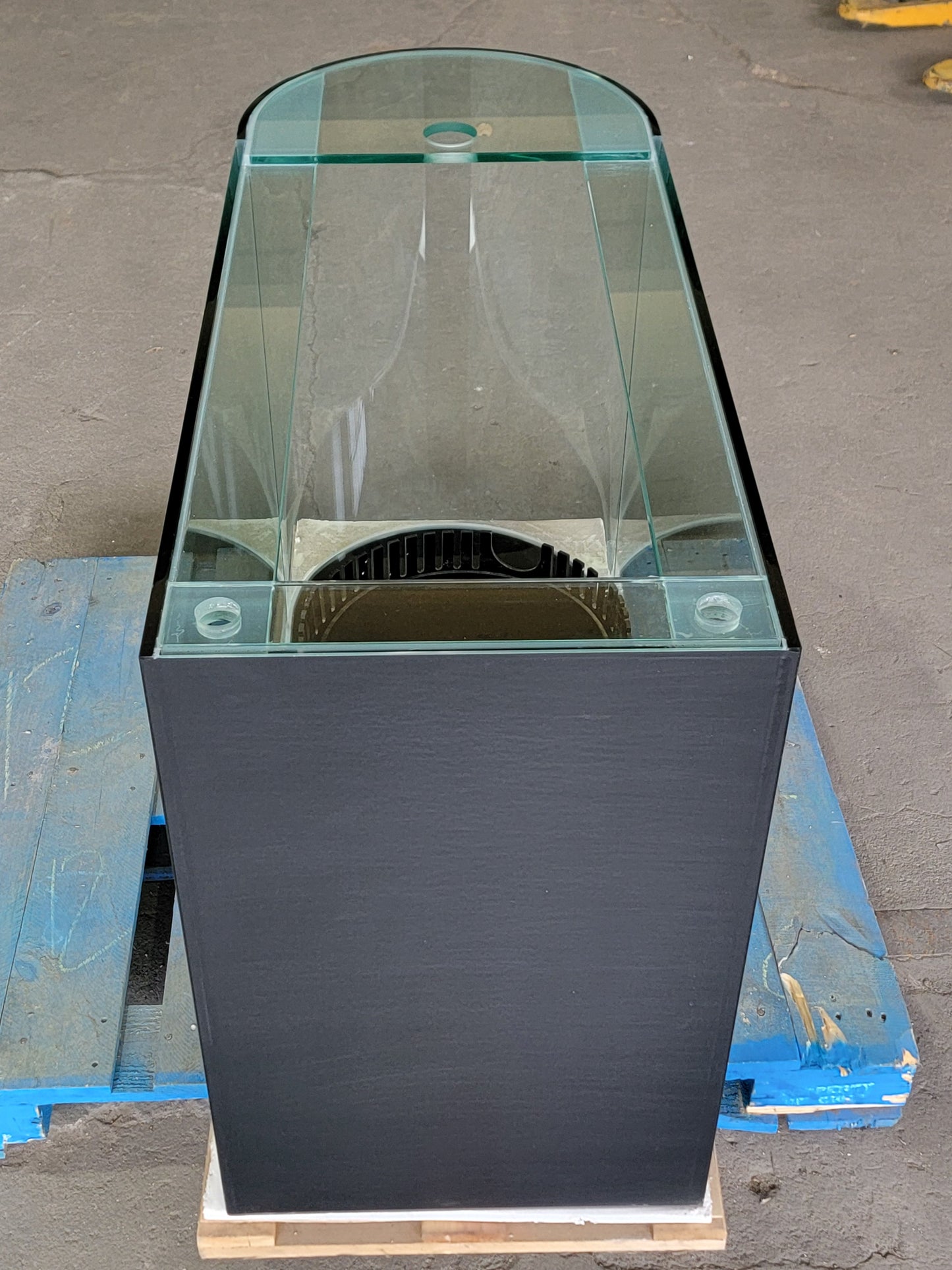 120 Gallon U-Shape Bullnose Peninsula Divider Glass Aquarium Reef-Ready in Rose Cherry Real Wood Furniture