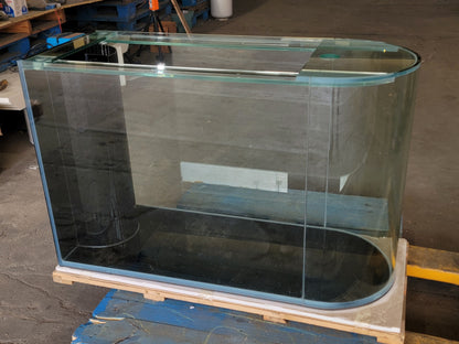 120 Gallon U-Shape Bullnose Peninsula Divider Glass Aquarium Reef-Ready in Rose Cherry Real Wood Furniture