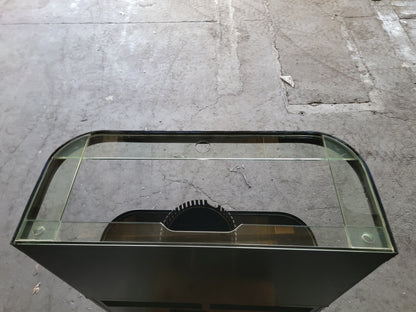 120g Curved Panoramic Flat Bowfront Glass Reef-Ready Aquarium in Marble Finish Stand