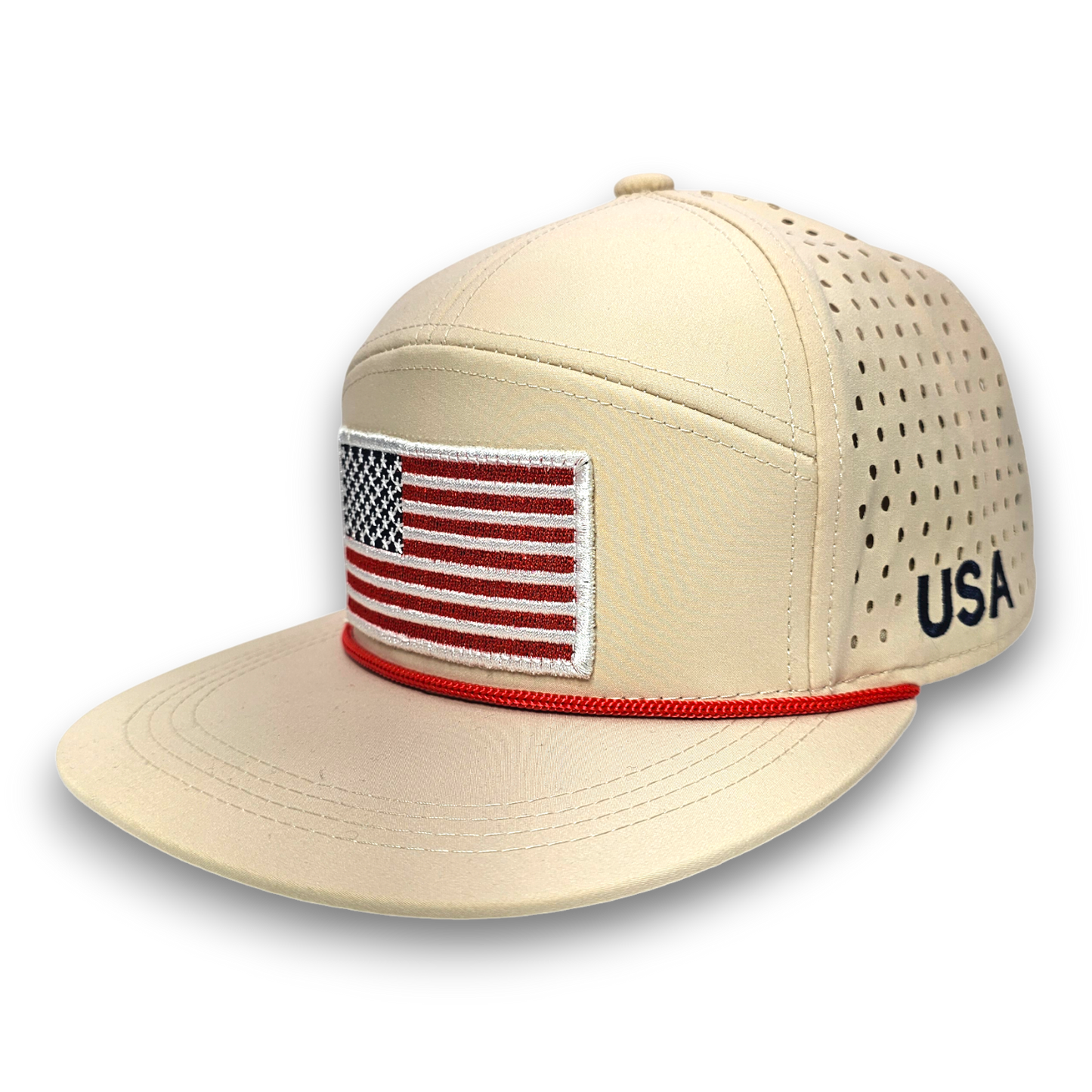 Premium USA Mesh Cap Flat-Bill Snapback