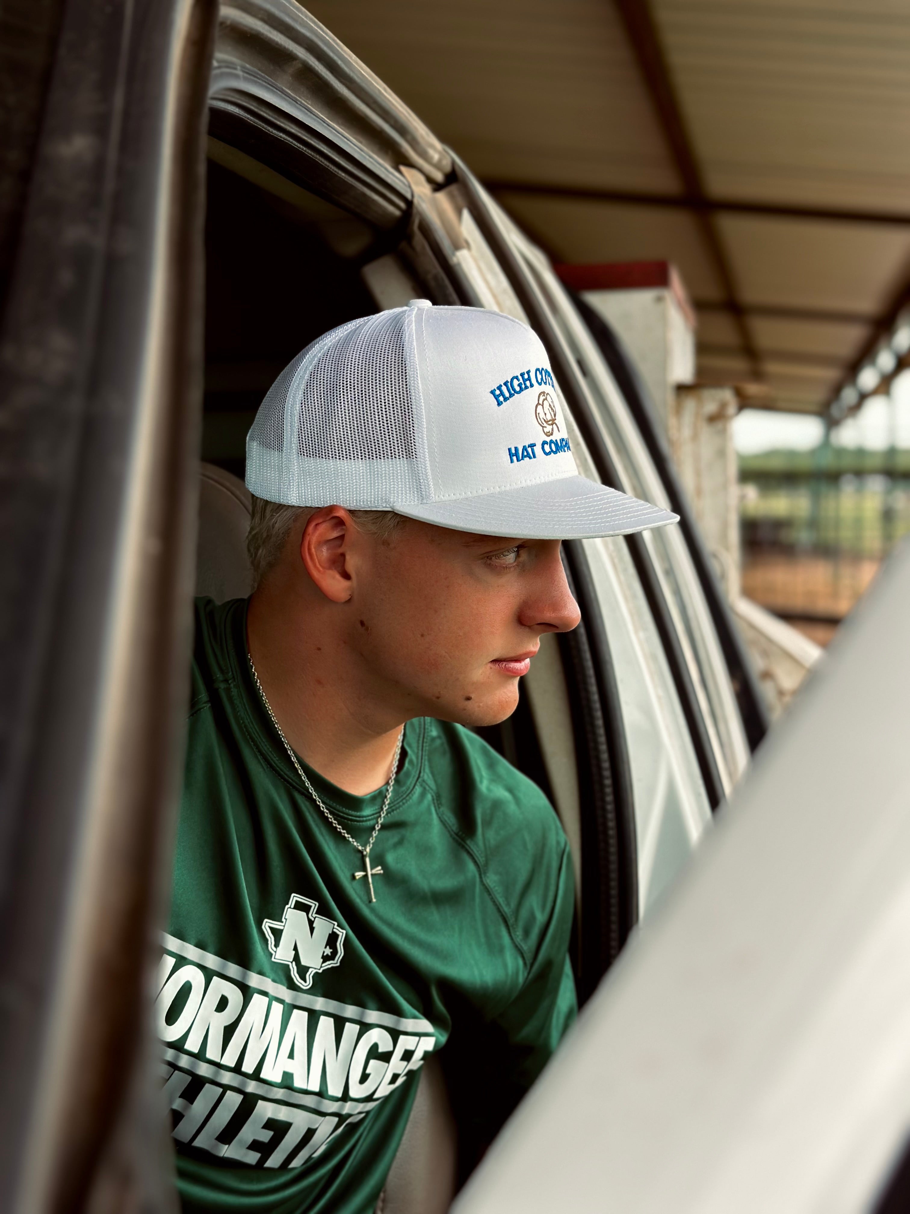 Cotton Top Flat Bill White