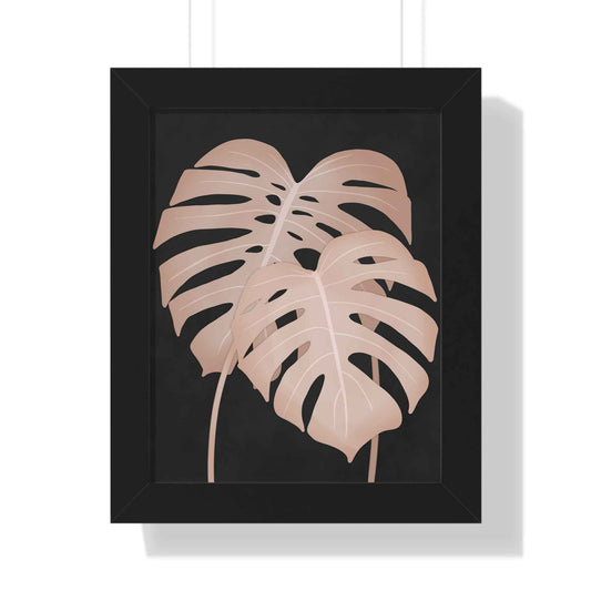 Pink Monstera Framed Print – Botanical Wall Art