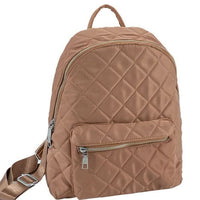 Nylon Quilted Fashion Backpack Unisex Travel Friendly