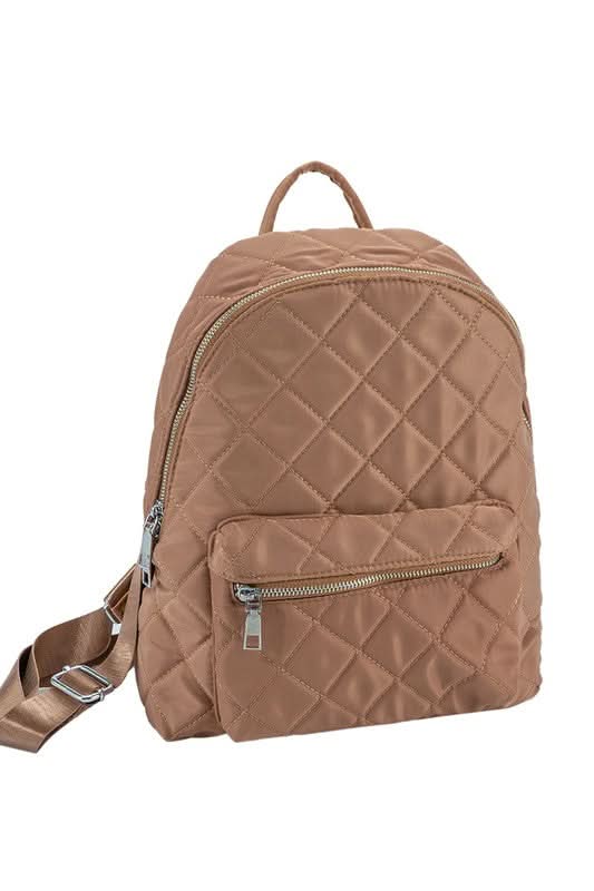 Nylon Quilted Fashion Backpack Unisex Travel Friendly