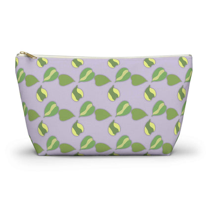 Hoya Kerrii Pattern Accessory Pouch – Zippered Catch-All With T-Bottom
