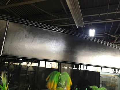 SLEEK 215 Gallon Seamless Glass Bowfront Reef-Ready Aquarium in Black Real Wood Furniture