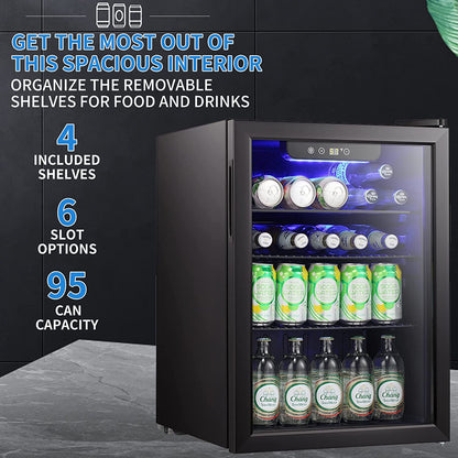 2.6 Cu.ft Wine Cooler/Cabinet Beverage Refrigerator W5870BH