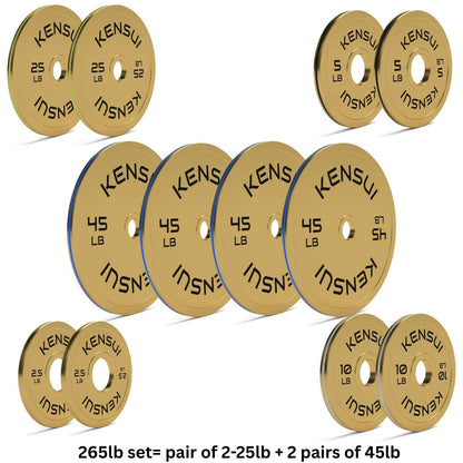 Calibrated Gold Weight Plates (LBS)