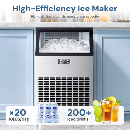 100LBS/200LBS/265LBS  Freestanding Commercial Ice Maker Z5845A
