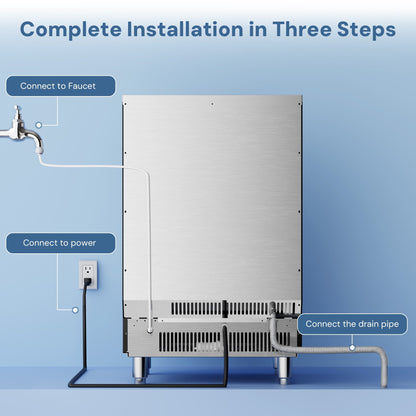 200LBS Freestanding Commercial Ice Maker Z5895