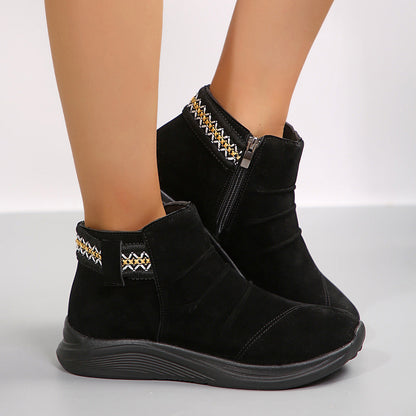 Round-Toe Women’s Frosted Martin Boots