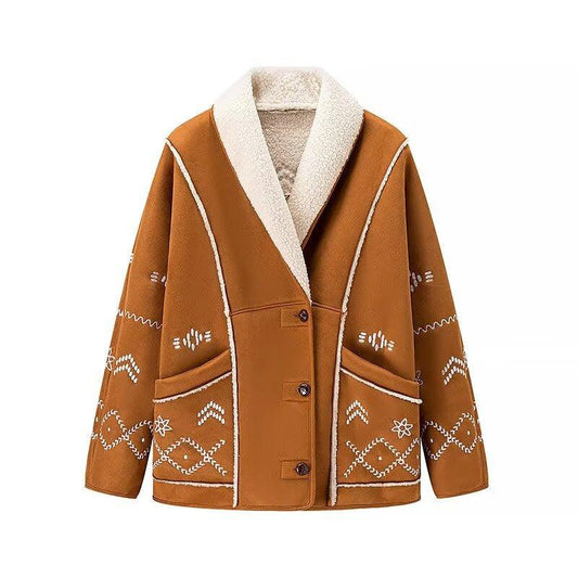 Tribal Rancher Lambs Hair Jacket - Warm, Cozy, & Stylish Cowgirl Outerwear