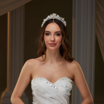 Pearl and Crystal Bridal Tiara
