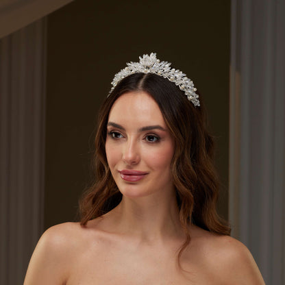 Crystal and Pearl Wedding Tiara