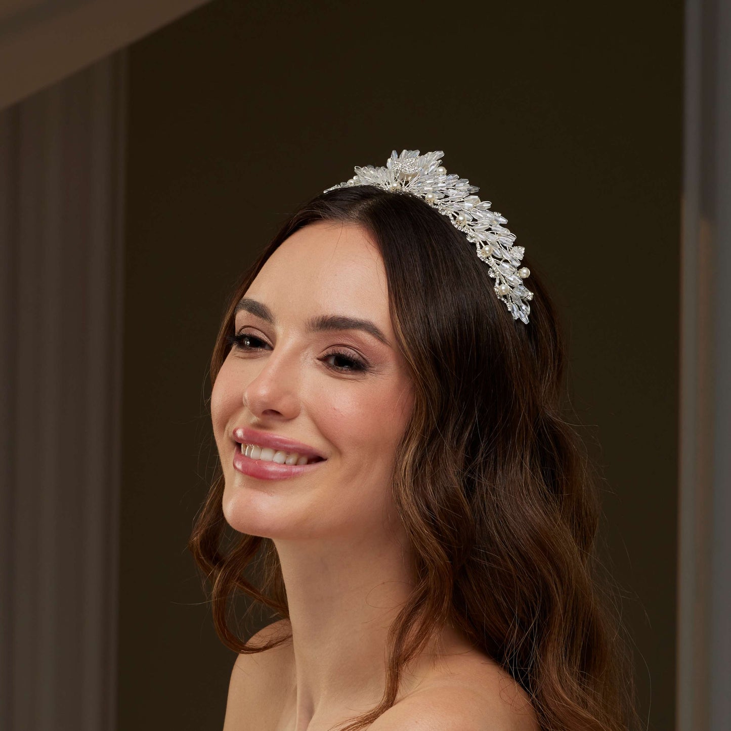 Crystal and Pearl Wedding Tiara