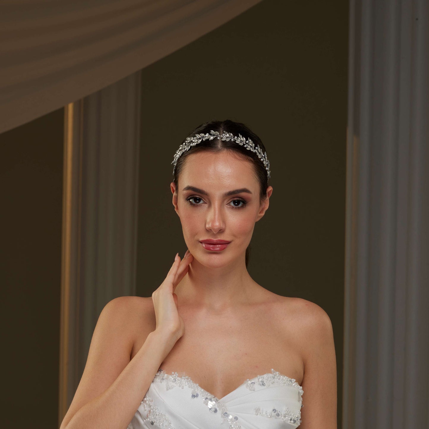 Crystal and Pearl  Hair Vine
