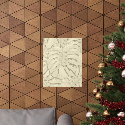 Beige Monstera Botanical Print – Unframed Wall Art