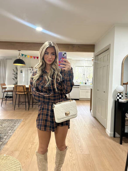 Crisp Breeze Oversized Plaid Flannel Shirt