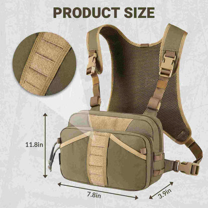 Votagoo Fishing Chest Pack, Fly Fishing Bag for Men and Women, Tackle and Fly Boxes Storage Pack, Hunting Binocular Pack