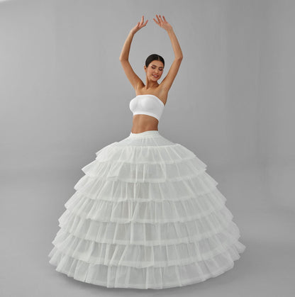 Simple Wedding Dresses Ball Gown Crinoline Skirt -Quinceanera Petticoat Skirt