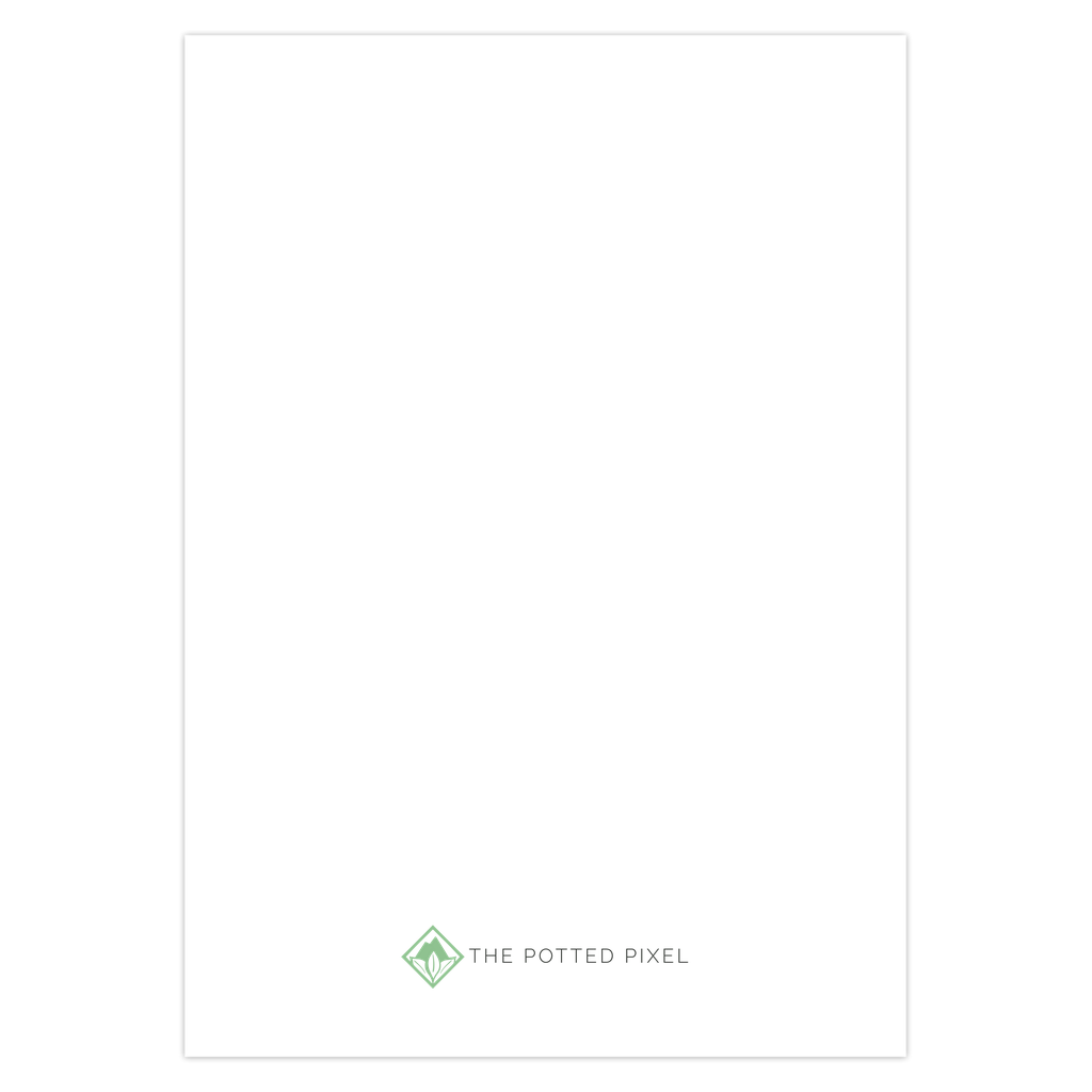 Heart Plant Valentine's Day Card – Botanical Design Blank Inside