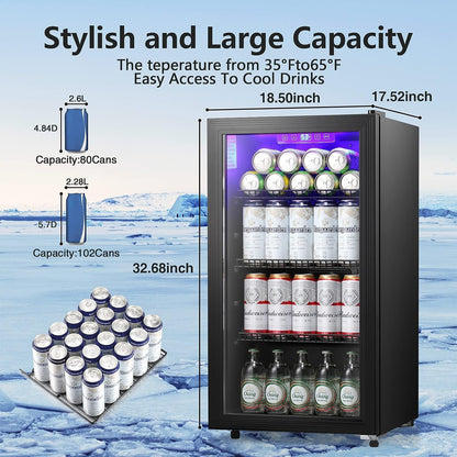 3.2 Cu.Ft Beverage Refrigerator Cooler W6890
