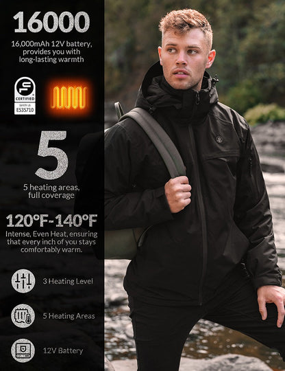 ANTARCTICA GEAR Heated Jacket, Ski Jacket Coat Men/Women Winter Coat