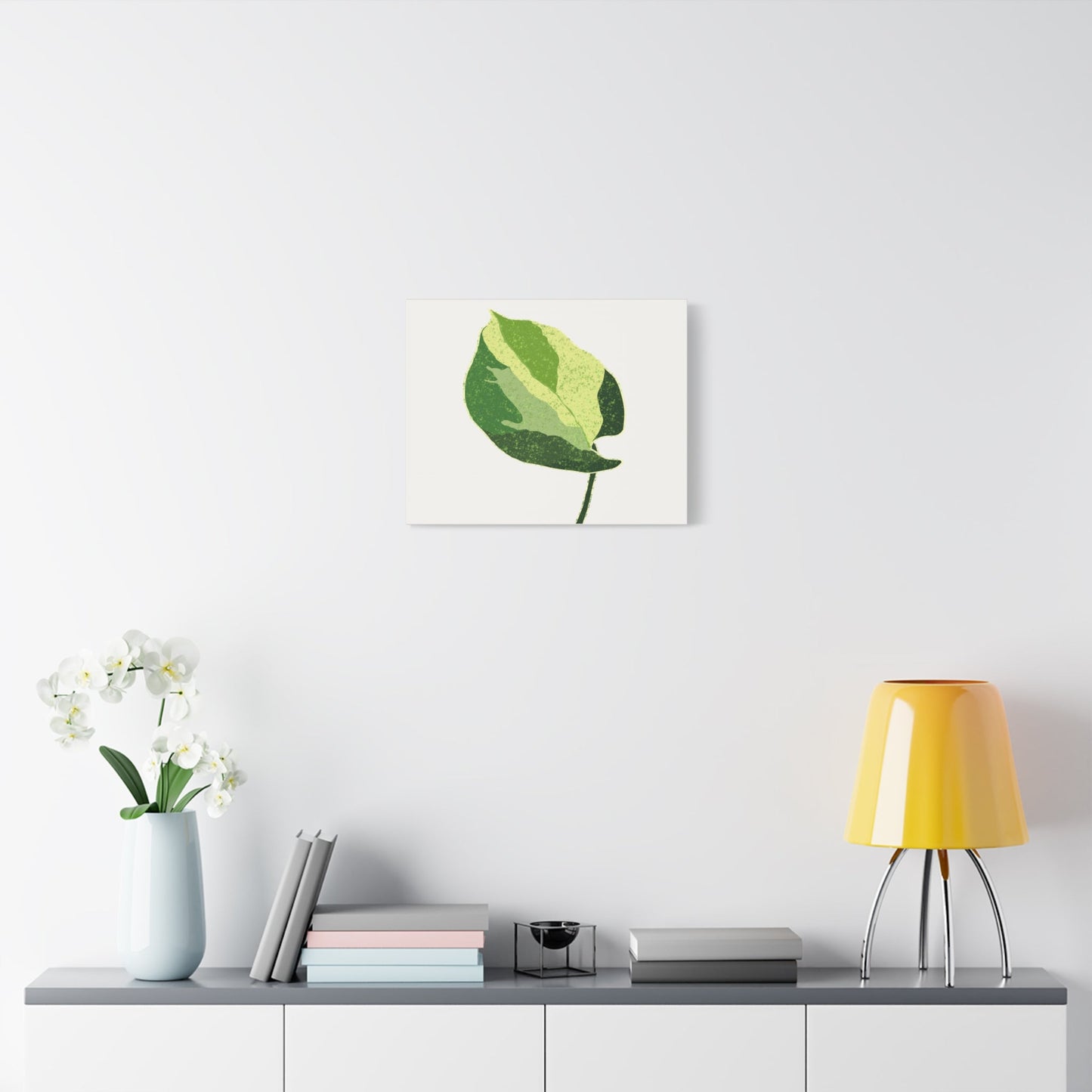 Manjula Pothos Illustrated Canvas Print – Botanical Wall Art