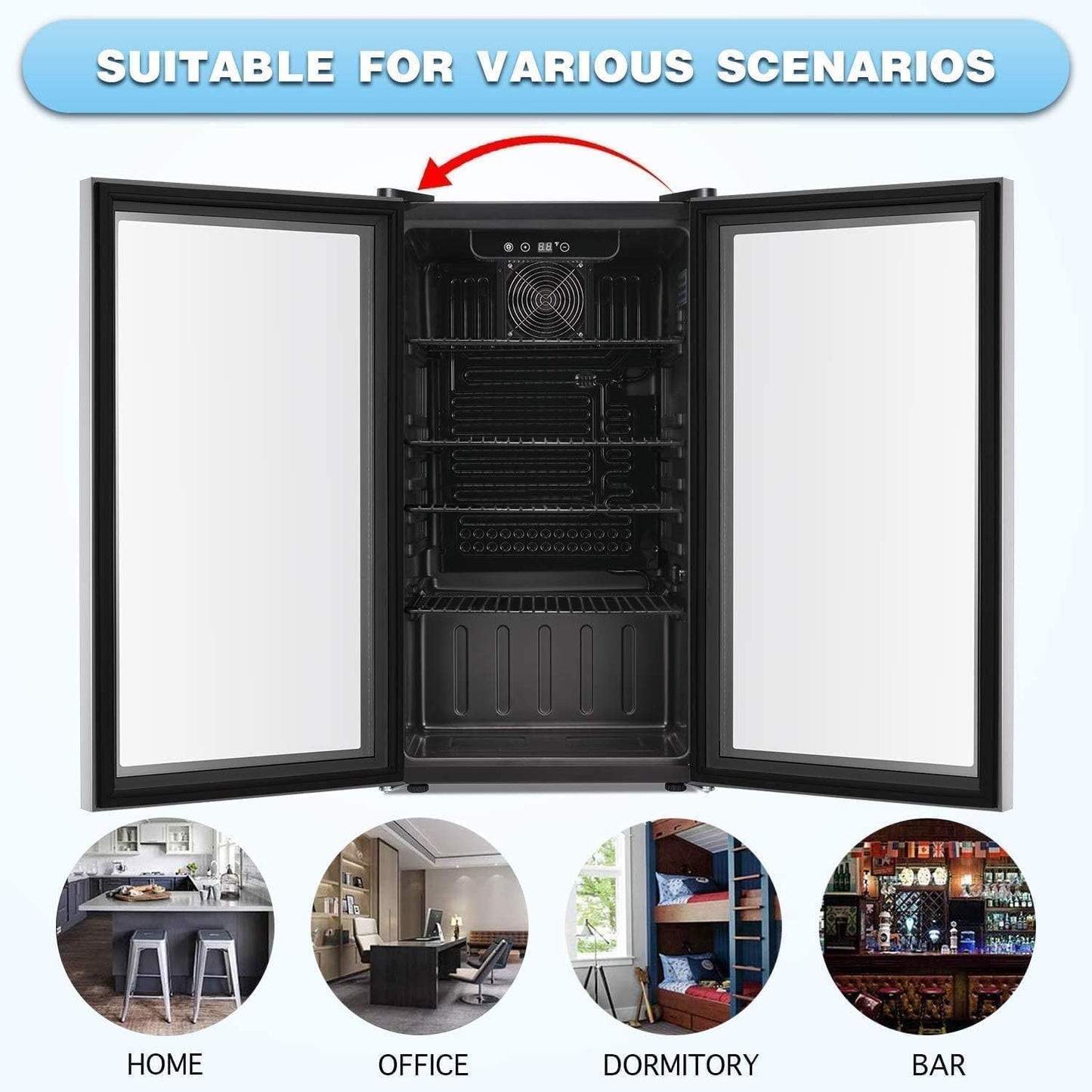 3.2 cu.ft  Wine Cooler/Cabinet Beverage Refrigerator W5899H