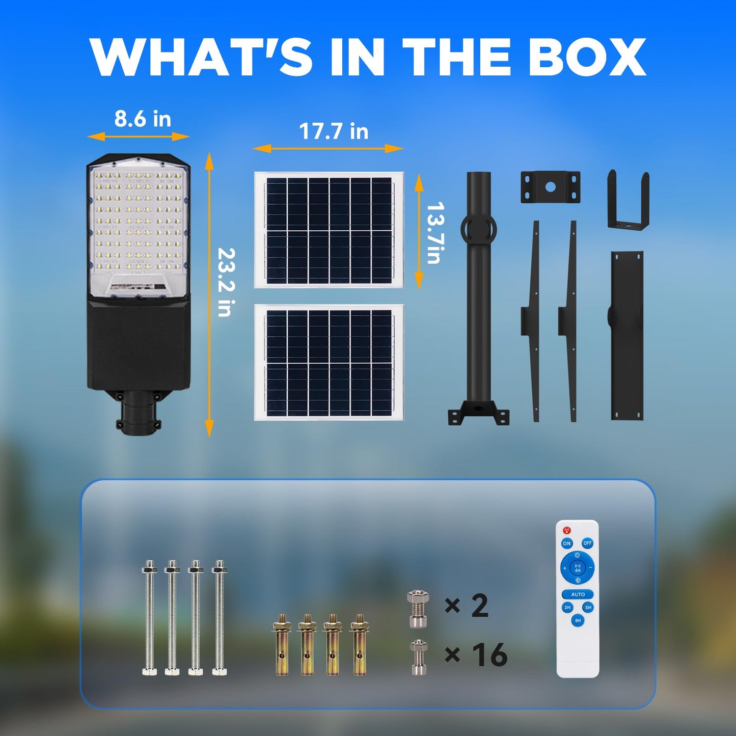 1500W solar street light with 20ft /16ft pole