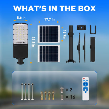 1500W solar street light with 20ft /16ft pole