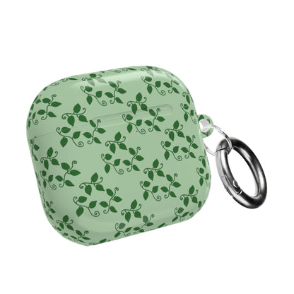 Pothos Pattern Earbud Case – Slim Protective Cover With Carabiner