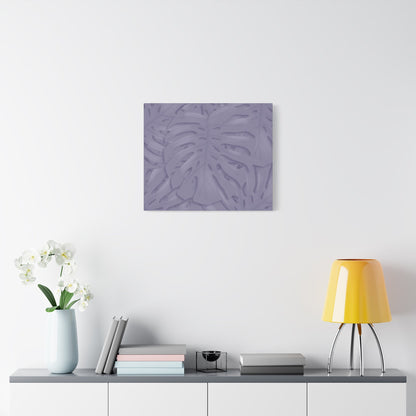 Violet Monstera Canvas Print – Botanical Wall Art
