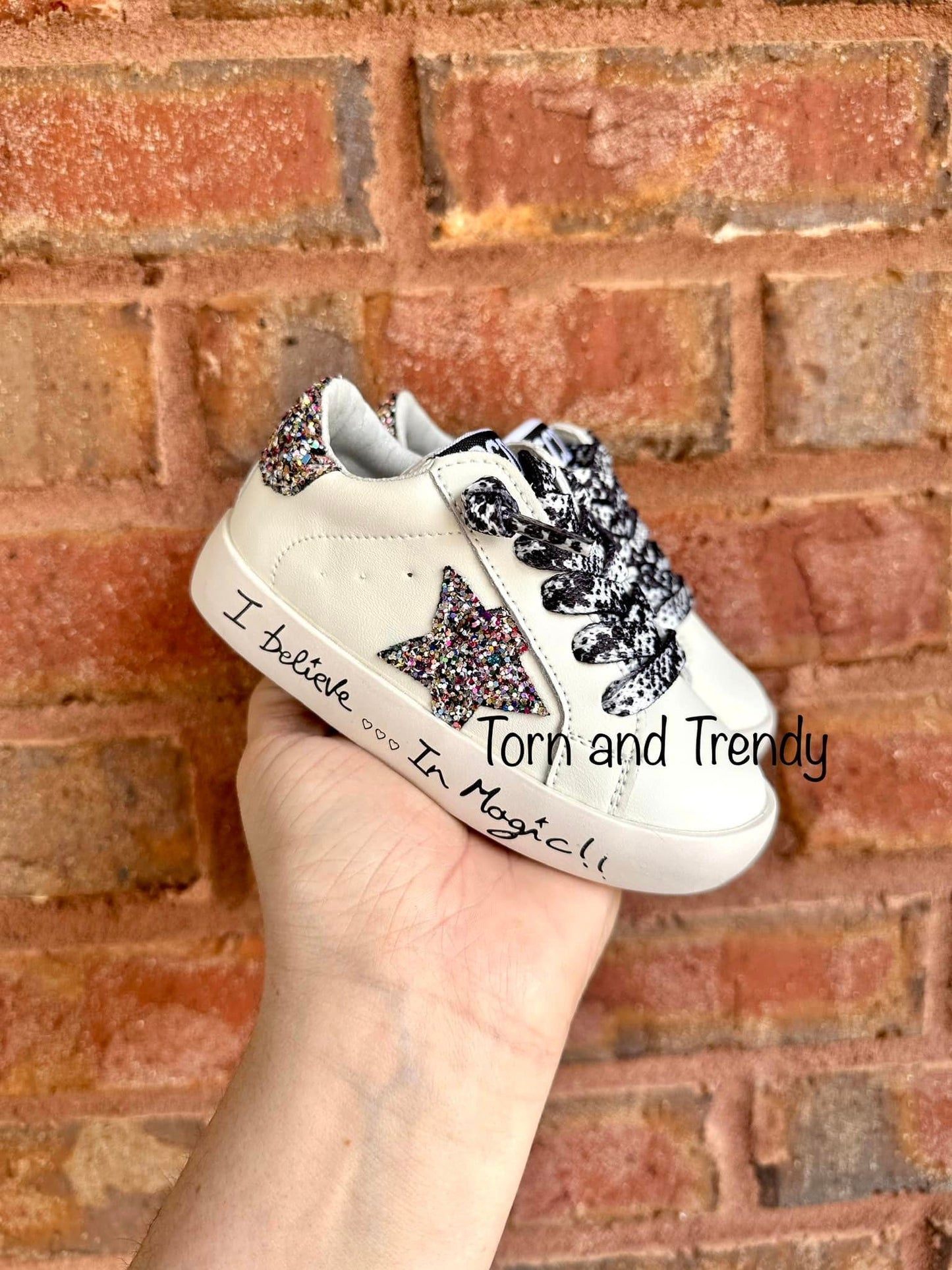 I Believe In Magic Multi Glitter Star Sneakers
