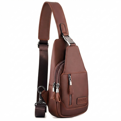 Men’s Leather Sling Bag – Secure Anti-Theft
