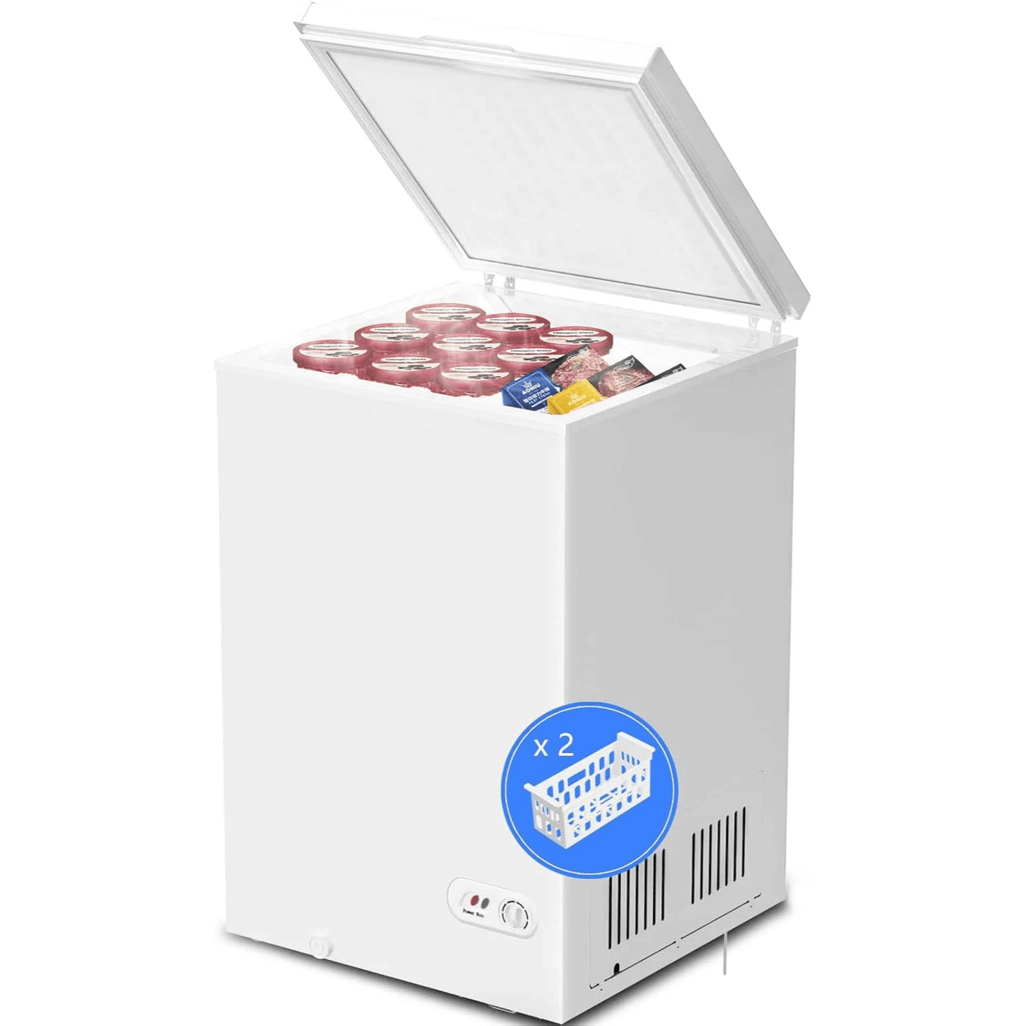 3.5 Cubic Feet Chest Freezer with 2 Removable Baskets D5897H