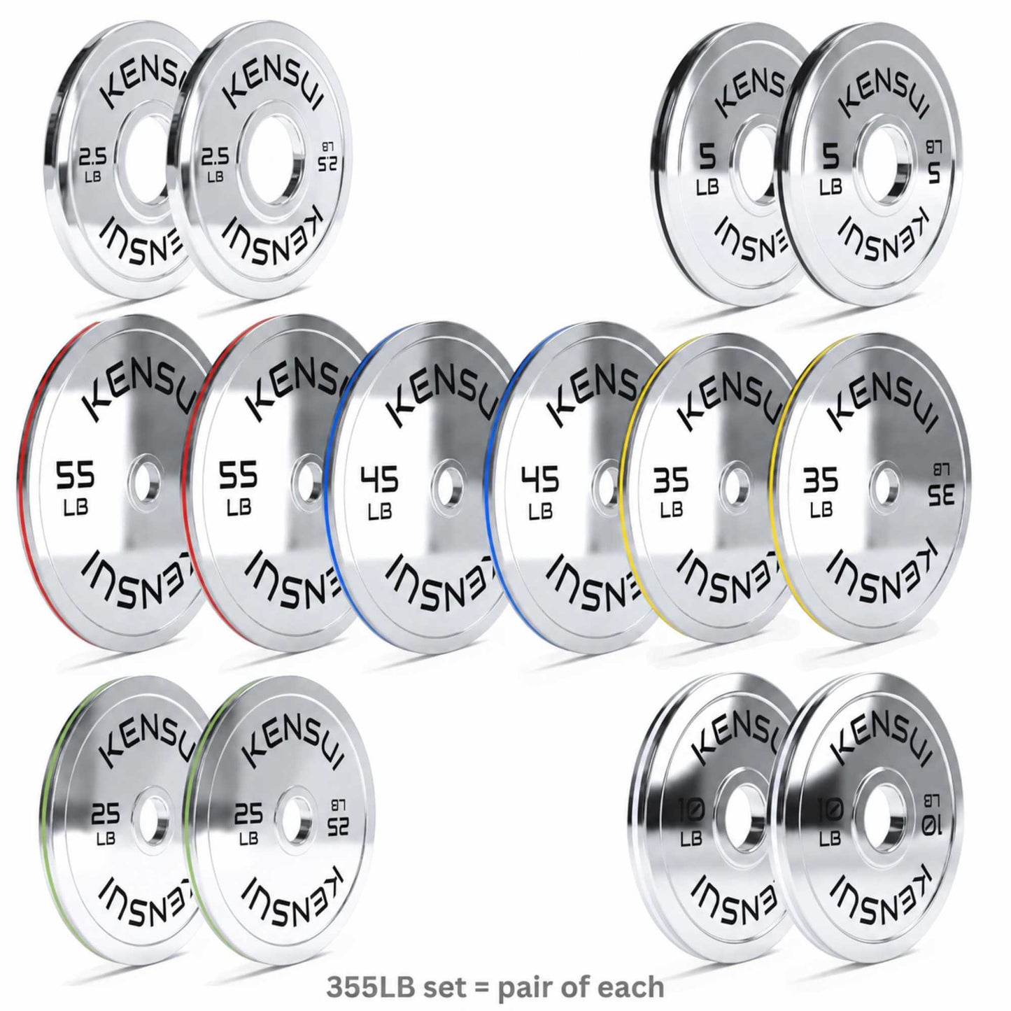 Calibrated Chrome Weight Plates (LBS)