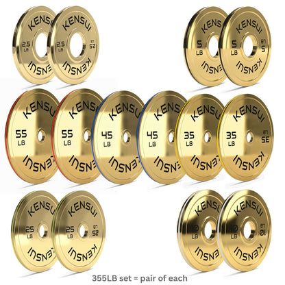 Calibrated Gold Weight Plates (LBS)