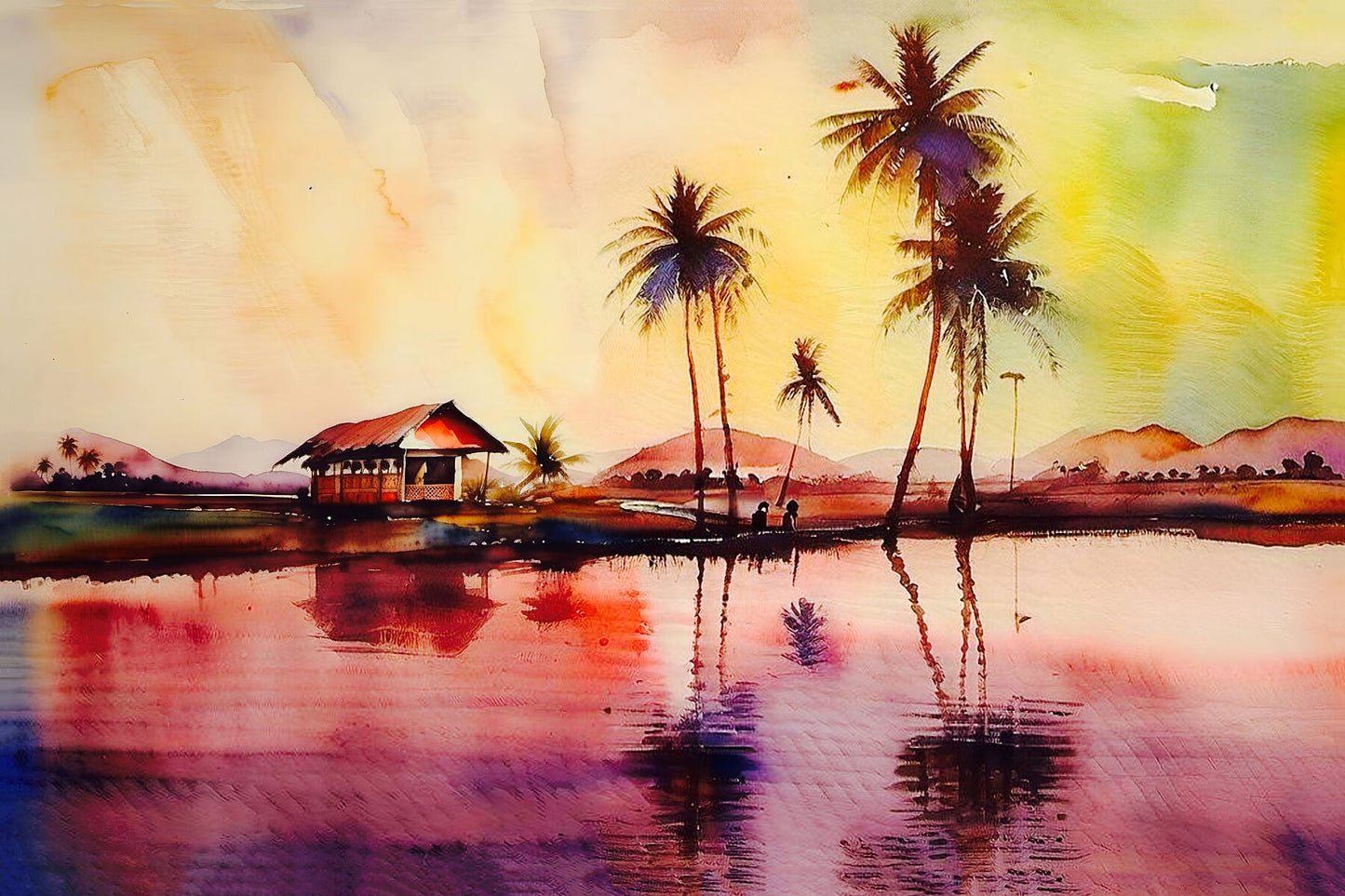 Vibrant Fine Art Print, Tropical Landscape Print, Home Decor, Gift for Nature Lovers, Relaxing Art Piece, Beach House Decor