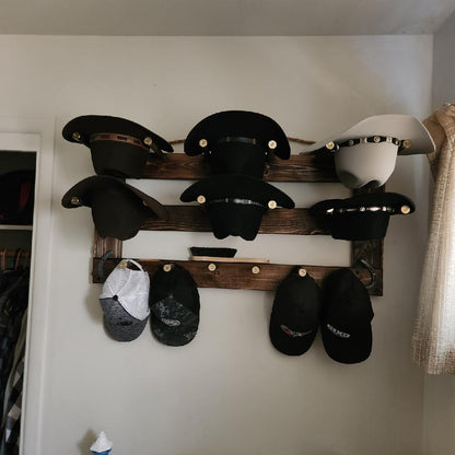 The 6-Hatter: Horizontal Wall-Hanging Western Organization