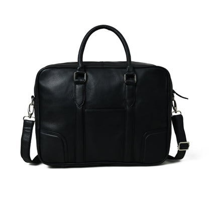 Texas Black Leather Briefcase