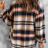 Multicolor Plaid Casual Button Up Flannel Shacket Anytime
