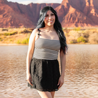 Mesh Double Layer Skirt