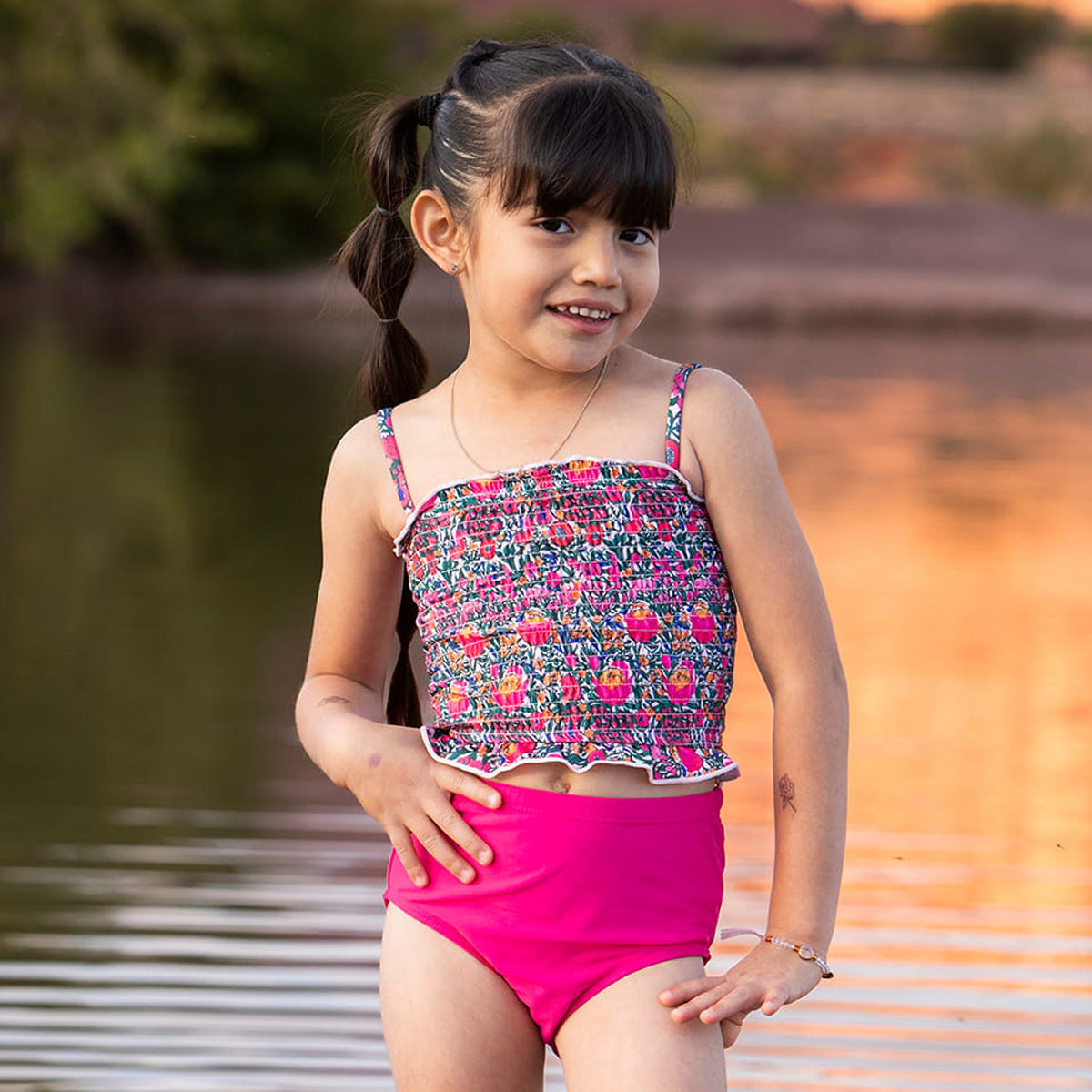 Smocked Tankini Top (Girls)